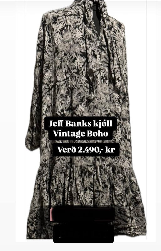 Jeff Bnks Boho kjóll vintage