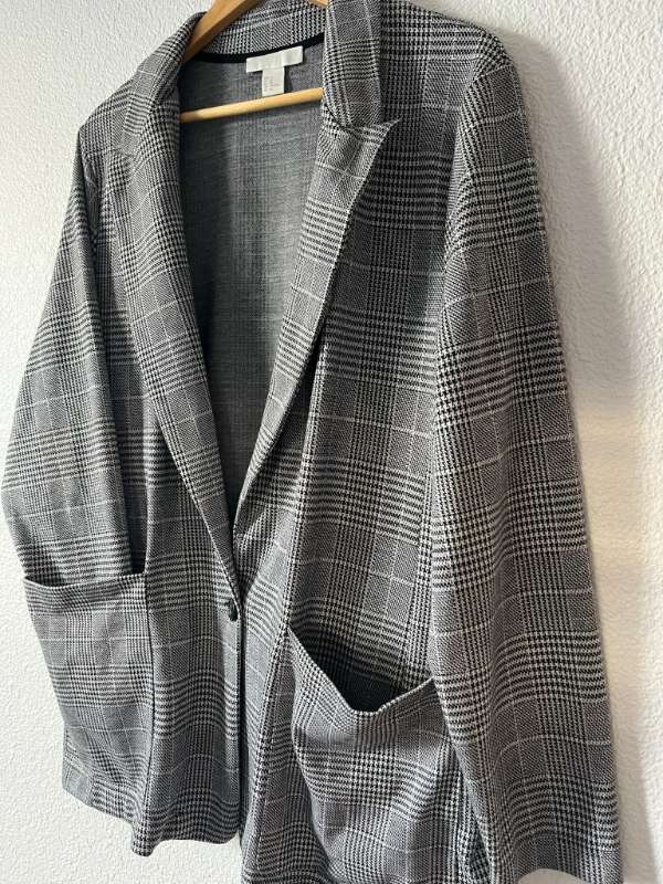 Köflóttur jakki/blazer plus size
