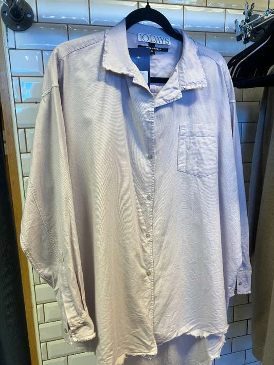 10 DAYS lillablá síð skyrta