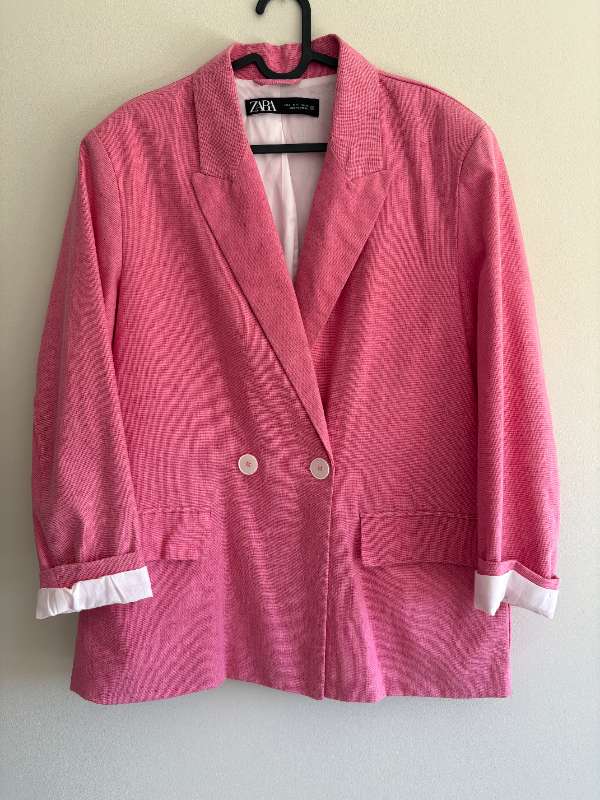 Zara blazer oversized bleikur