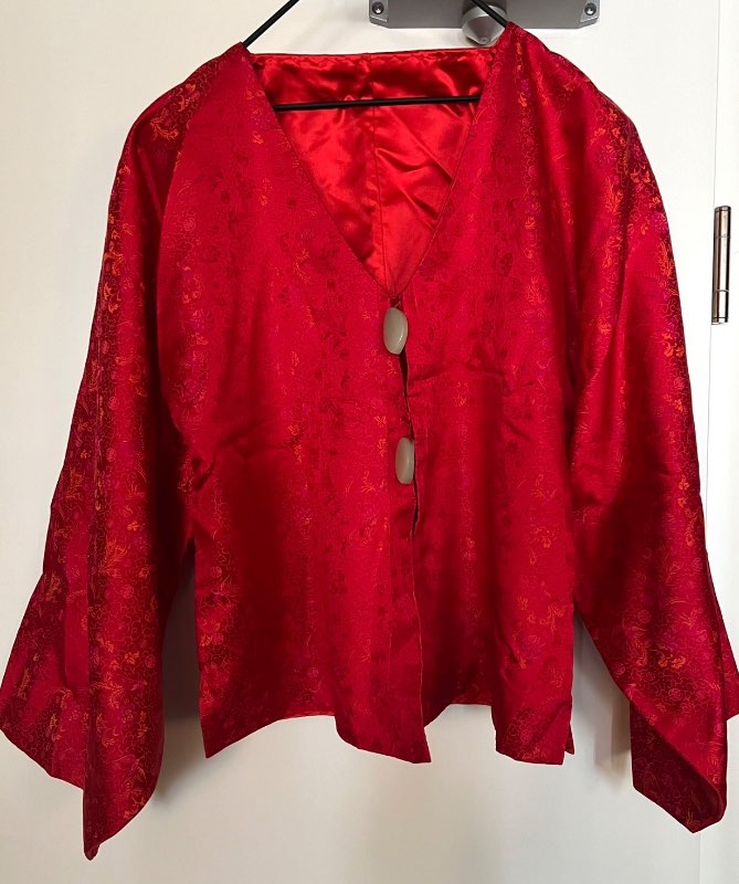 Vintage jacquard/brocade jacket with stone toggles