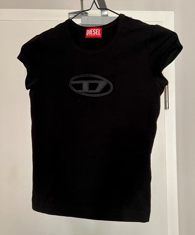 Diesel oval D-logo baby tee