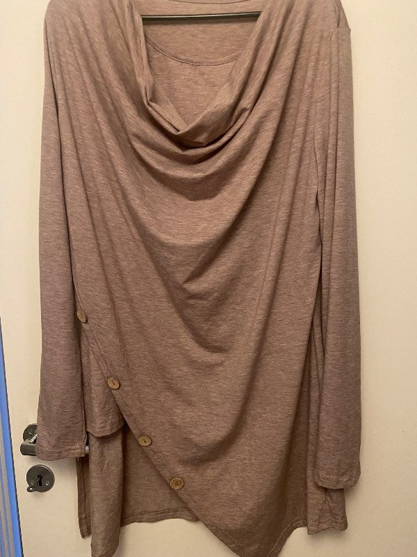 Beige long sleeve with drapery