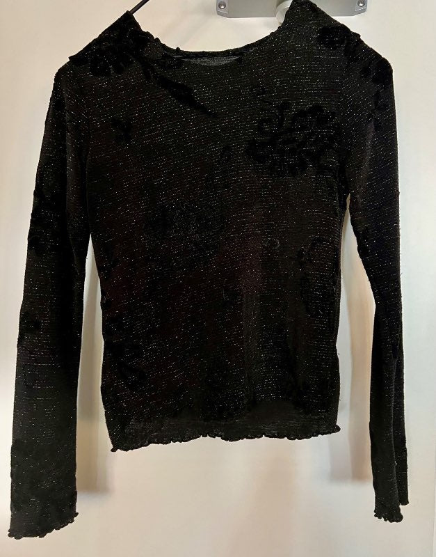 Vintage Y2K Glitter Lettuce-Edge Top