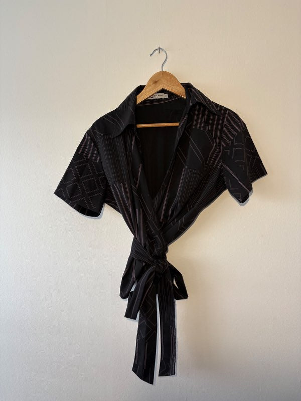 Vintage Red wrap shirt