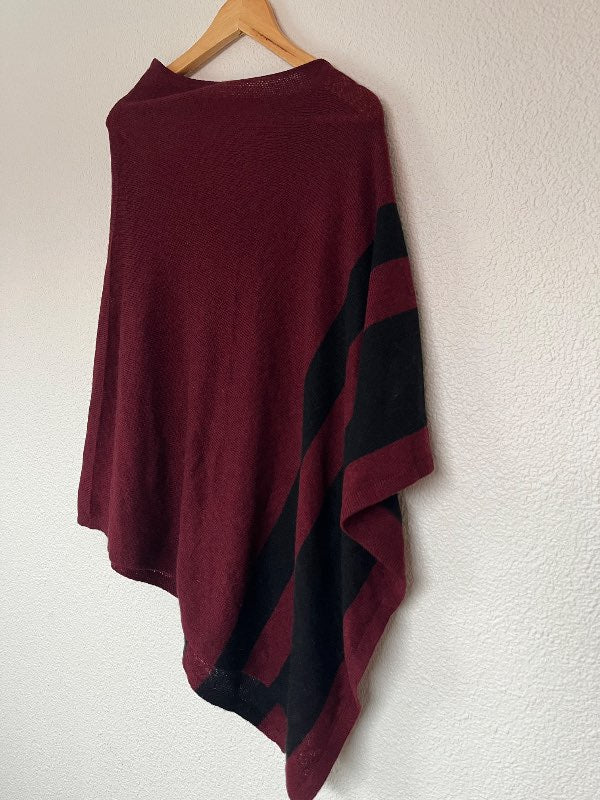 Poncho ull og kasmír