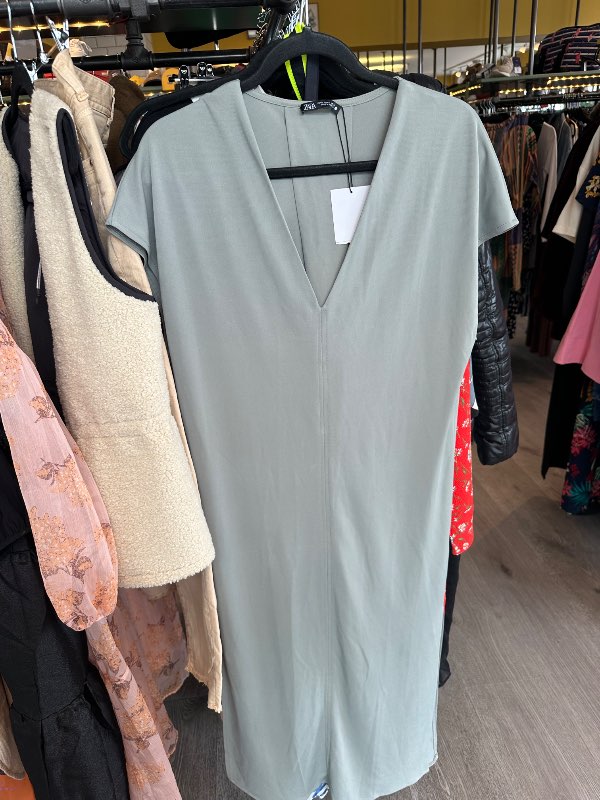 Zara síður kjóll grár