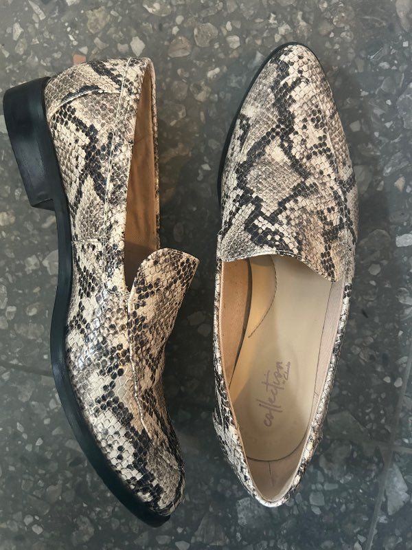 Clarks mokkasíur snákaskinn
