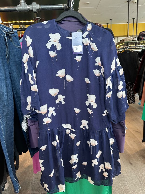 Inwear kjóll blár blóma