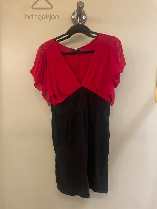 Svartur & rauður elegant kjóll