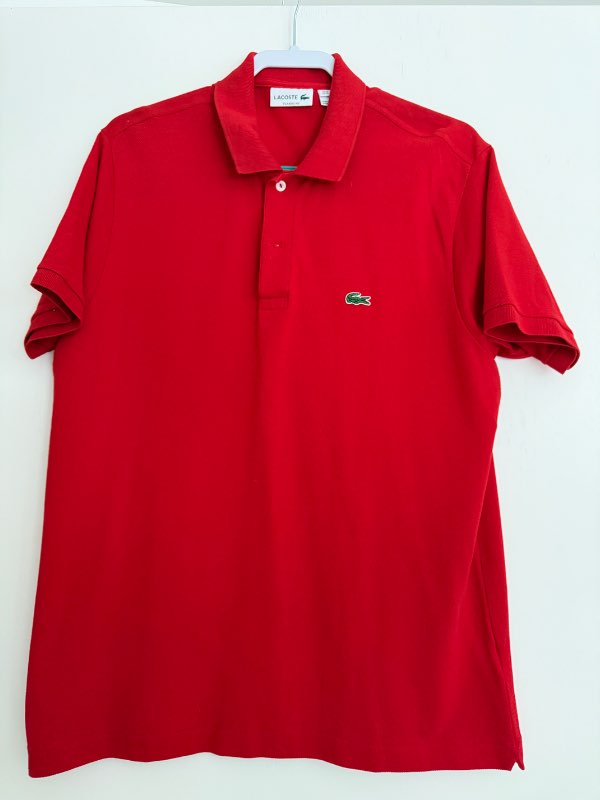 Lacoste rauður pólo bolur