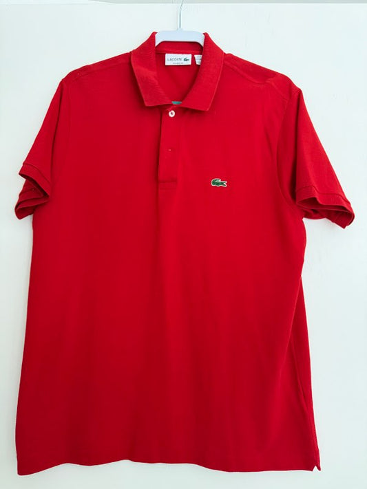 Lacoste rauður pólo bolur