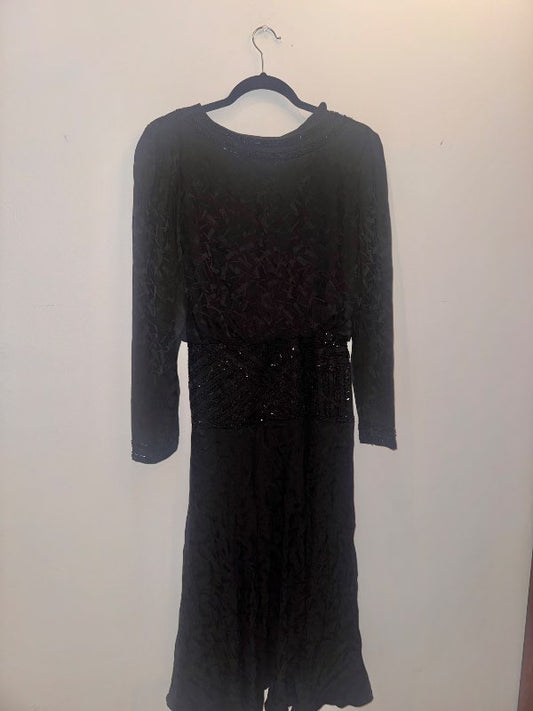 Svartur Vintage kjóll