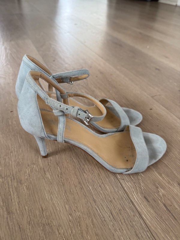 Michel Kors háir hælar ljósbláir rúskinn
