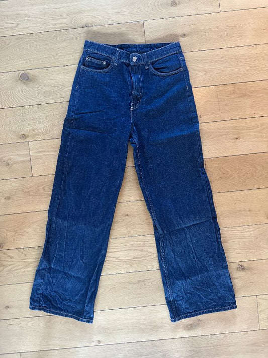 & Denim gallabuxur wide leg