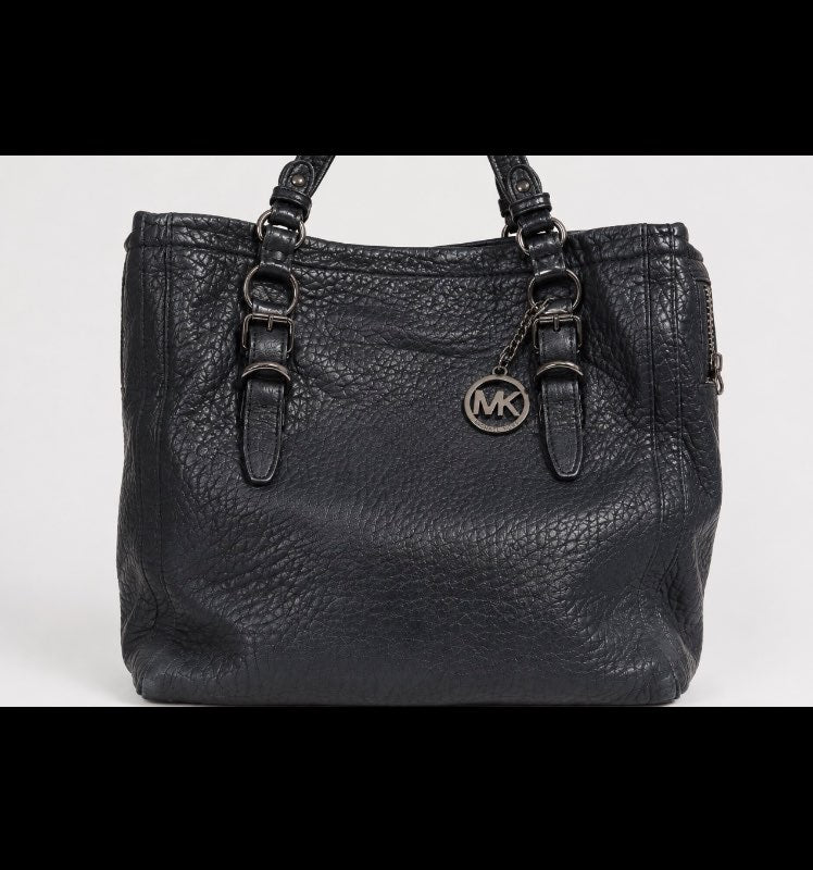 Michael Kors – stór svört leðurtaska