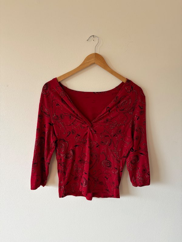 Vintage half sleeve toppur m/glimmeri