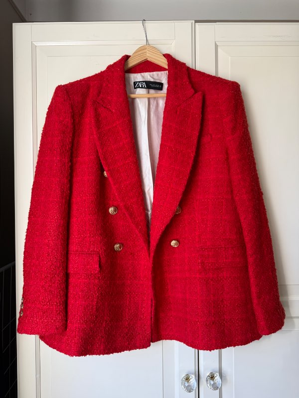 Zara rauður blazer