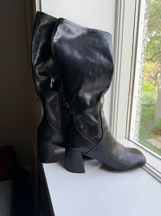 Topshop svört upphá boots