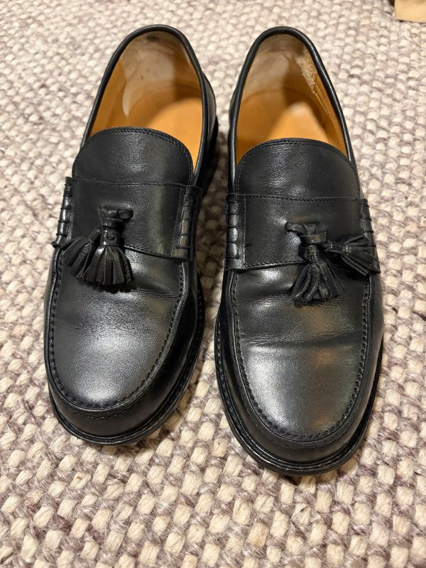 Black Leather Loafers 43