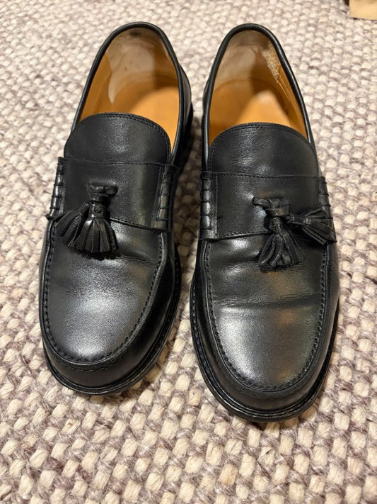 Black Leather Loafers 43