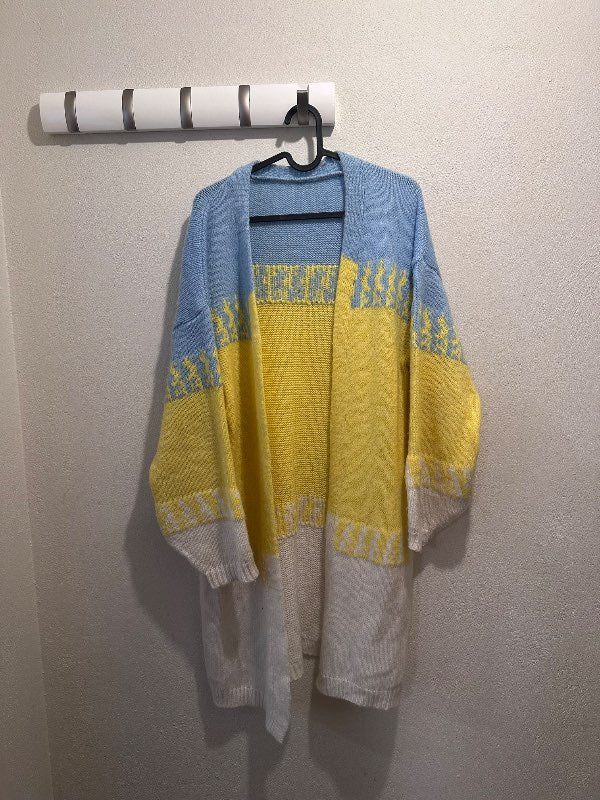 Prjónapeysa marglituð