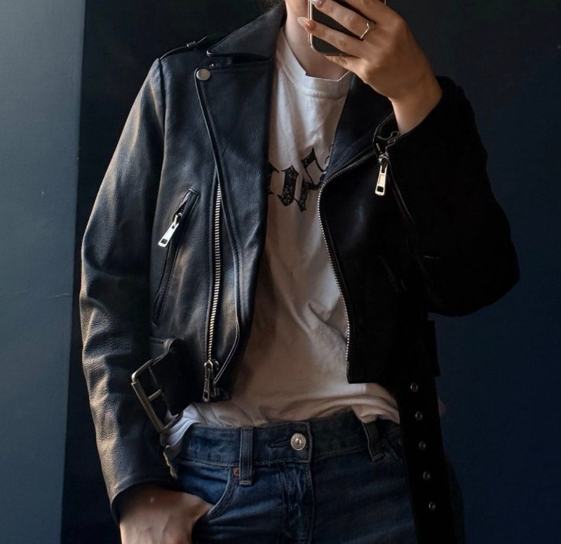 Acne leðurjakki