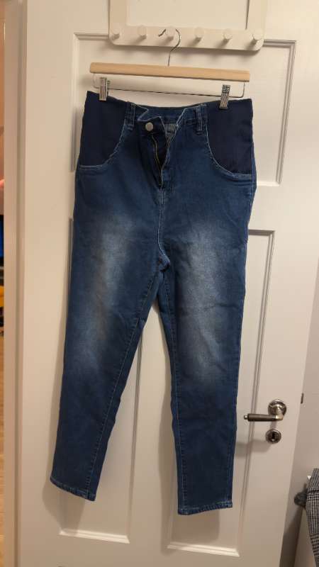 pregnant jeans blue