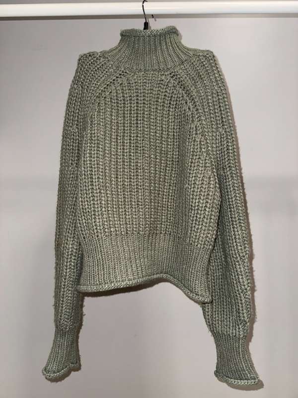 H&M Chunky Knit Peysa – Sage