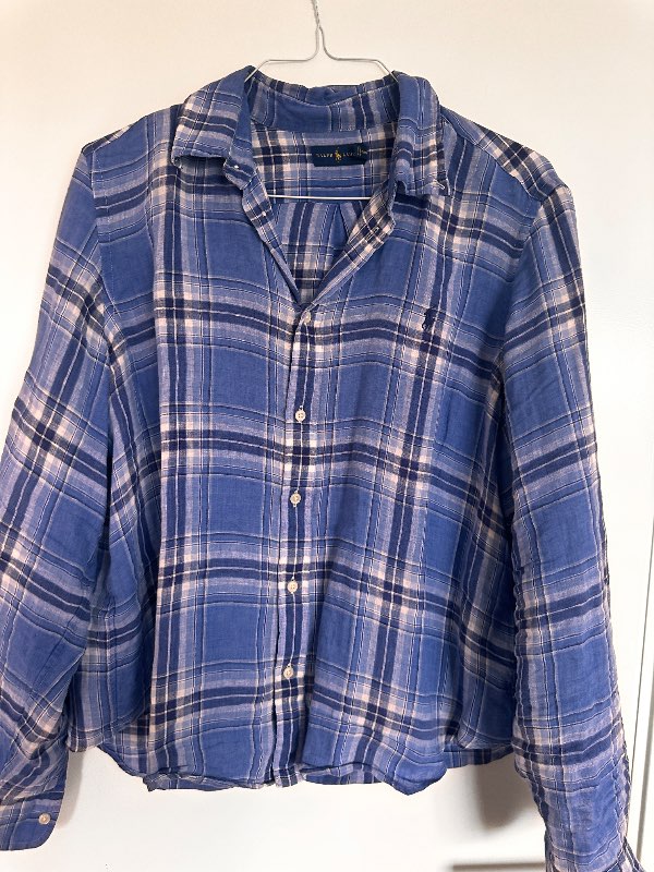 Ralph Lauren skyrta blá köflótt