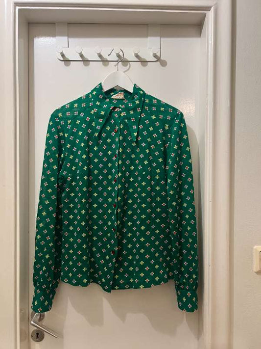 Græn vintage skyrta