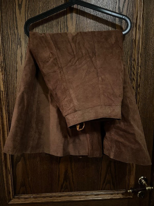 Vintage pils brúnt rússkinn