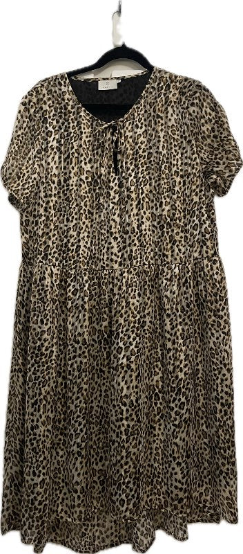 Kaffe leopard kjóll