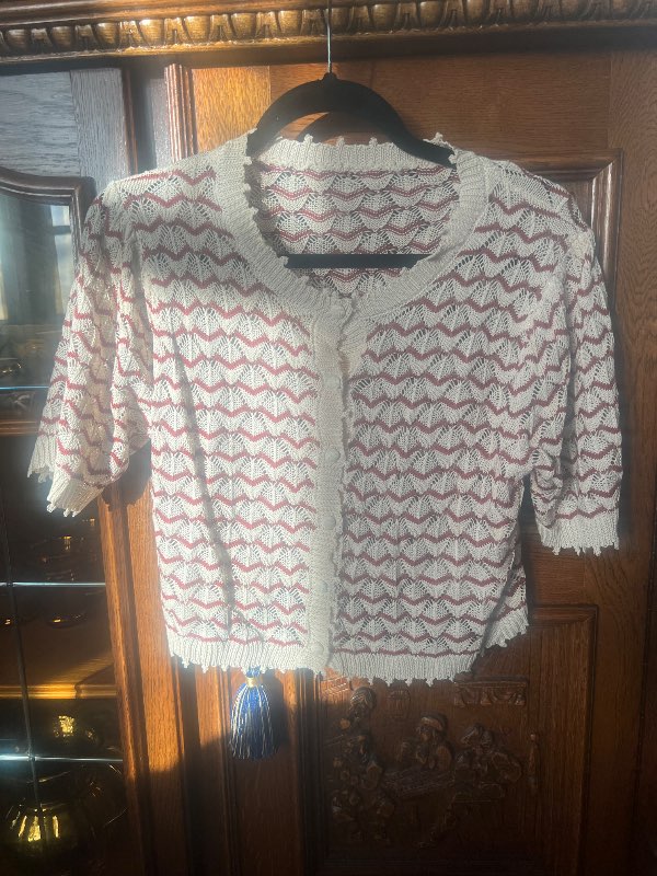 B vintage hálferma peysa