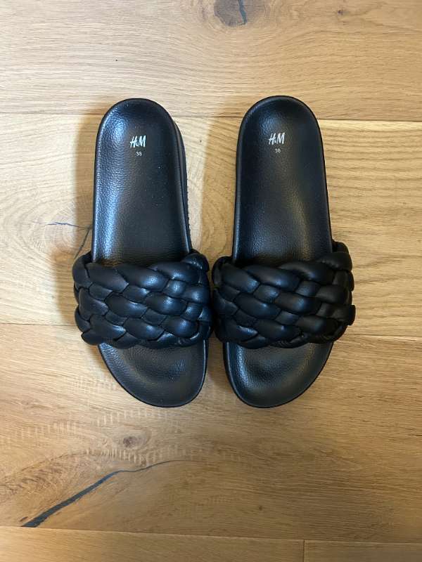 Svartir sandalar, mjög lítið notaðir