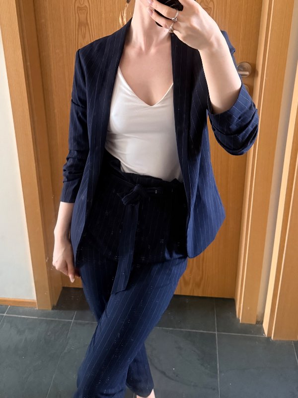 Navy suit pinstripe dragt