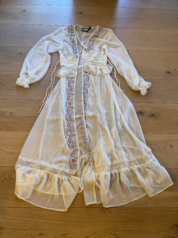 Reclaimed Vintage boho síðkjóll hvítur