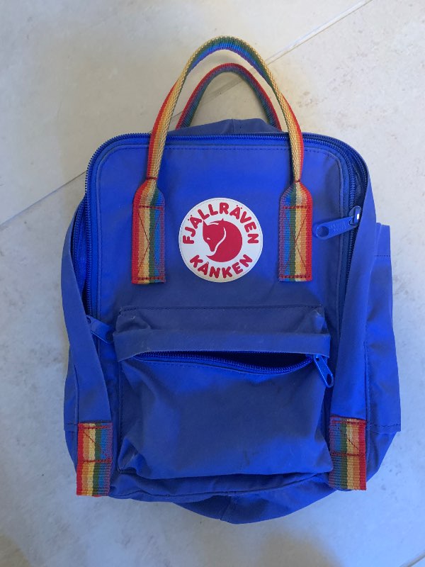 fjallraven blue backpack