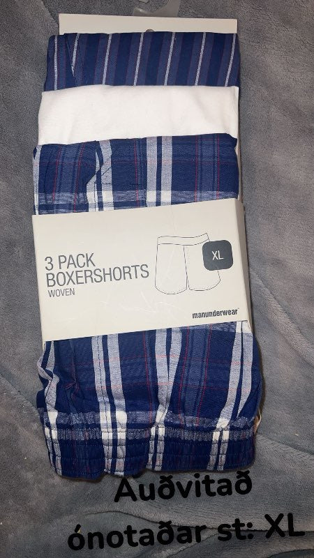 Boxer nærbuxur 3pk Ónotað
