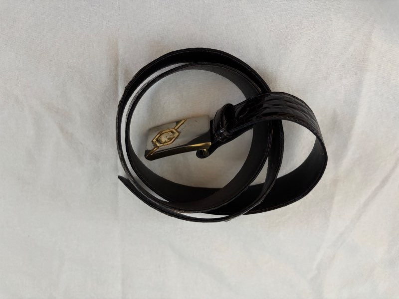 Patent leður belti