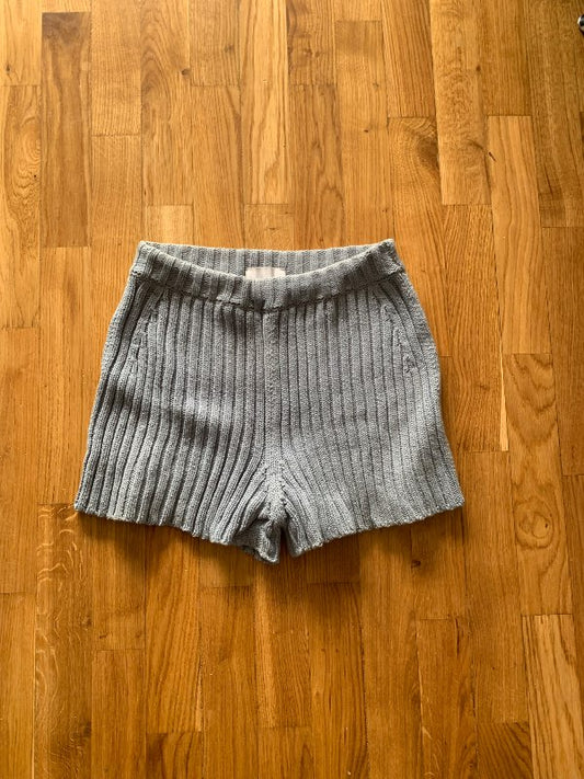 Knit blue shorts