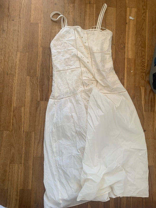 Cream embroidered dress