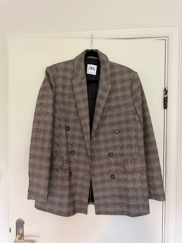 Gráköflóttur blazer - Zara