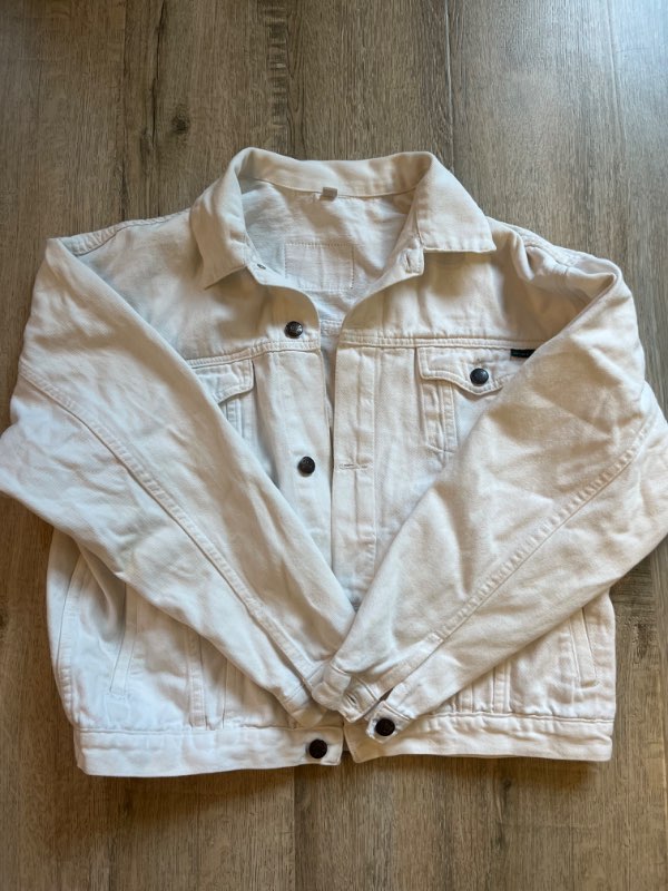 Vintage white denim jacket