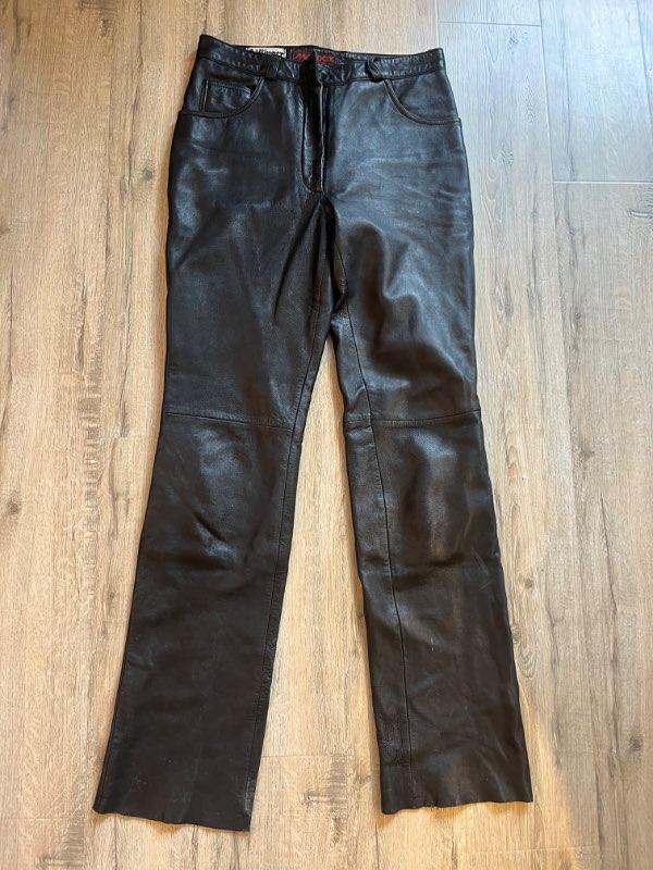 Vintage real leather pants