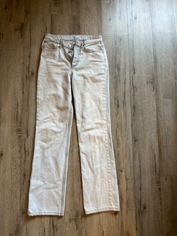 Straight fit washed jeans