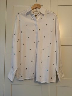 Max Mara Sportmax Elio Eyelet Shirt White Cotton