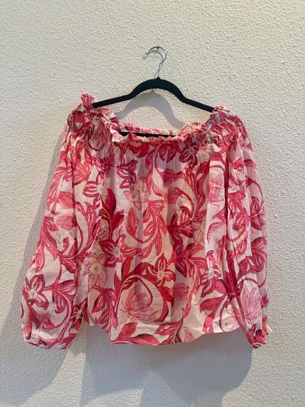 H&M blússa bleik blóm