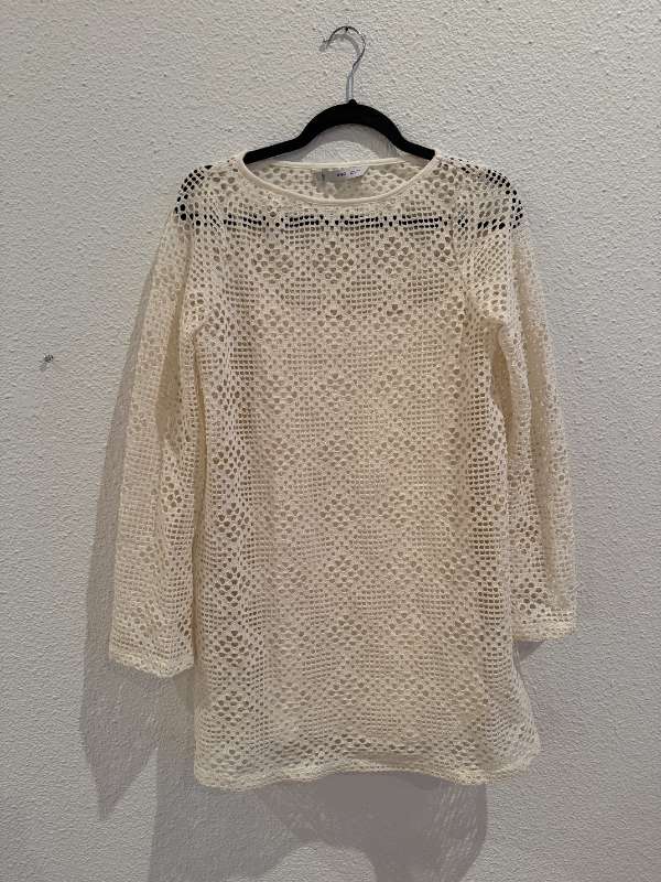 Mango síður bolur / kjóll beige m. undirbol