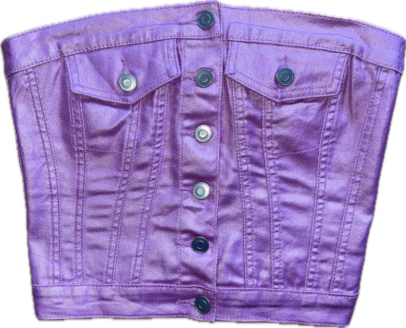 Project/Rebel bleikt denim korselett
